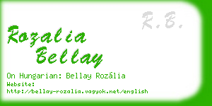 rozalia bellay business card